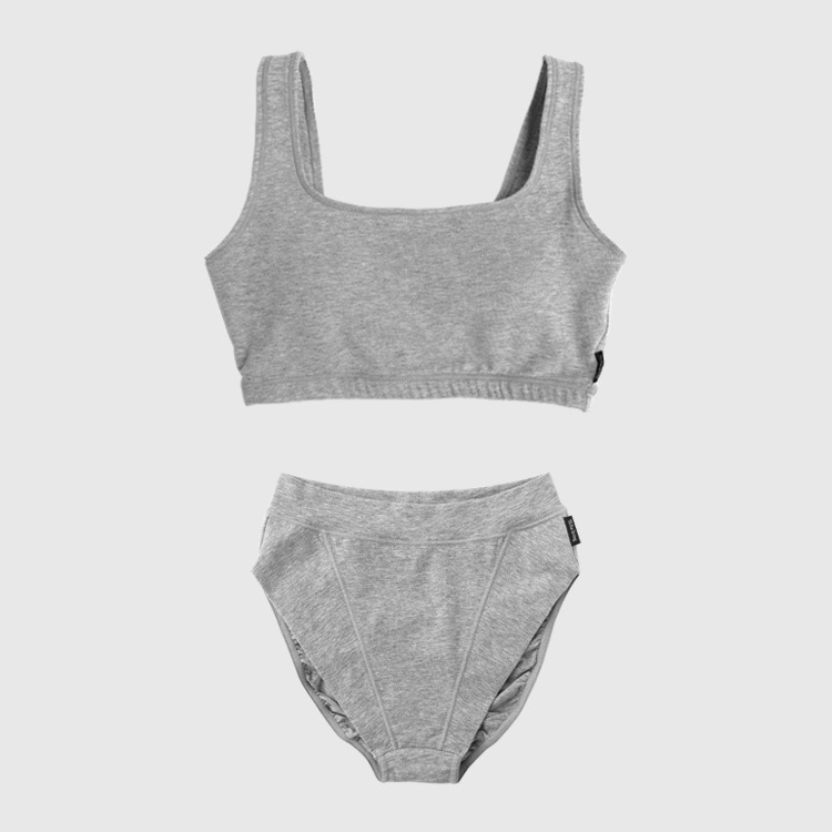 ストレッチ天竺 パッドショートトップ / ハイレグショーツ｜Y's for