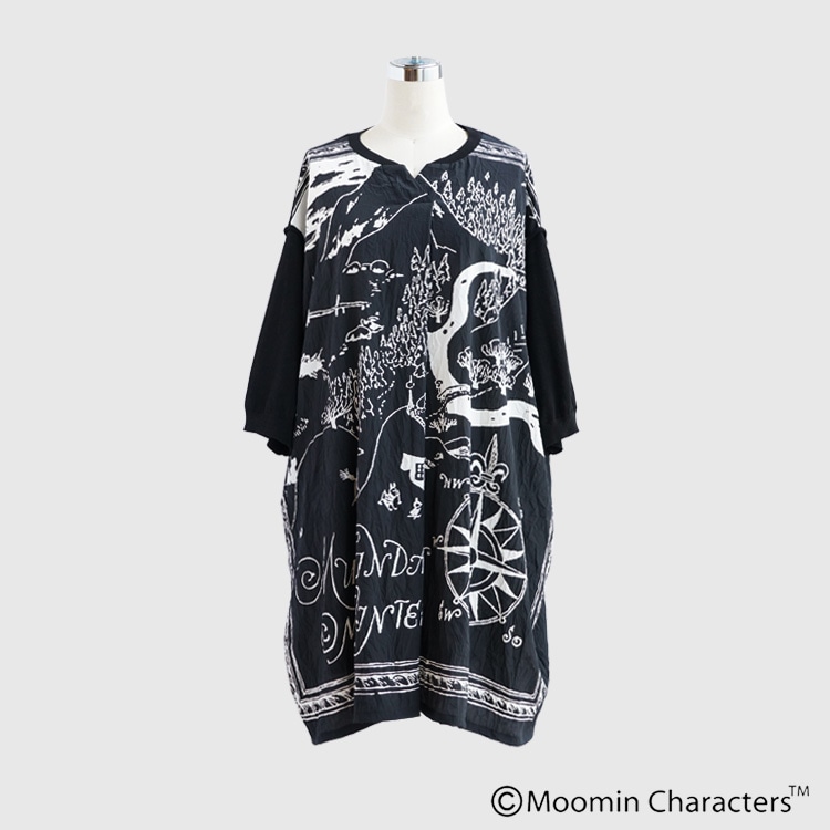 MOOMIN×a part of me.】ワッシャーウィンターMAPプリント