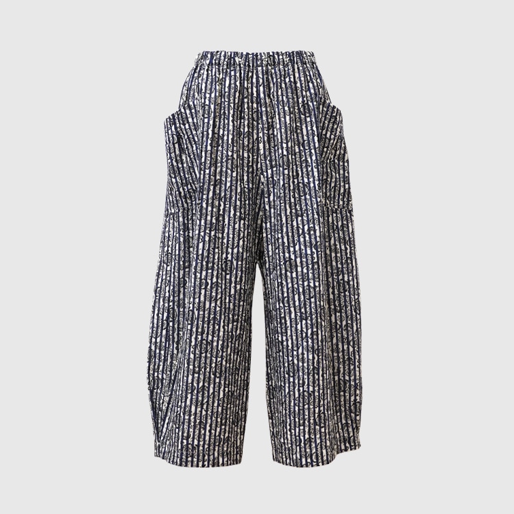 リップルプリント 八分丈パンツ｜Y's for living +fabric