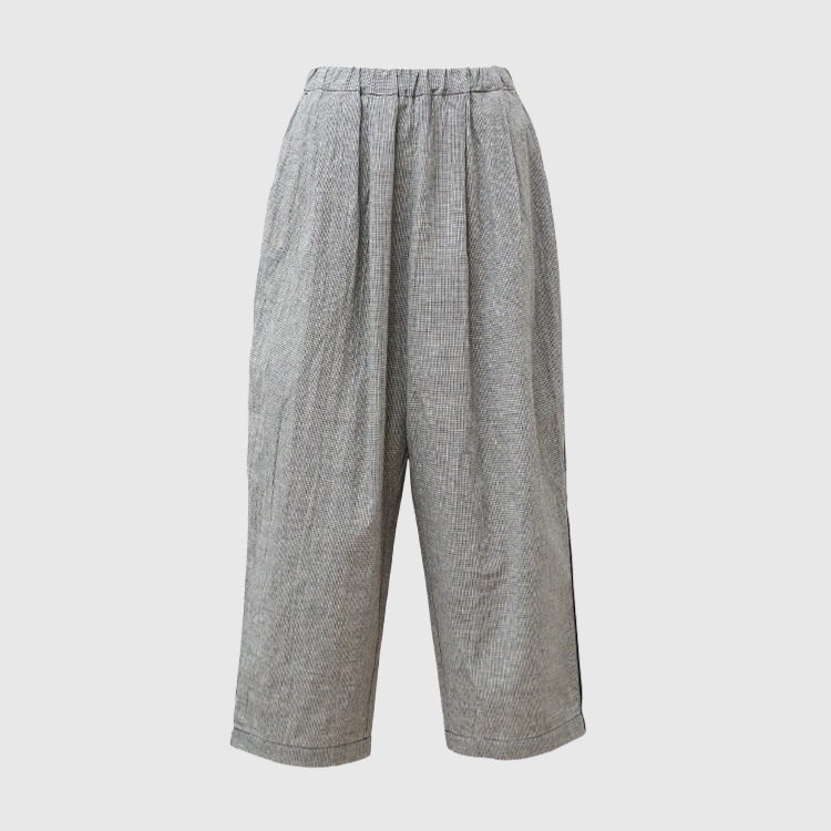 C/Lワッシャーチェック カーブパンツ｜Y's for living +fabric furnishings
