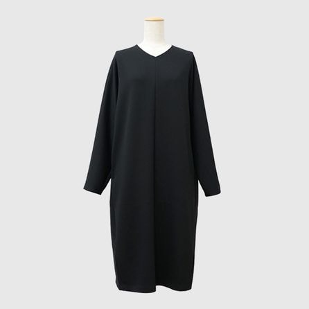 【試着のみ】y's for living ワンピース　長袖　黒 Y's for living +fabric furnishings(ワイズフォーリビング