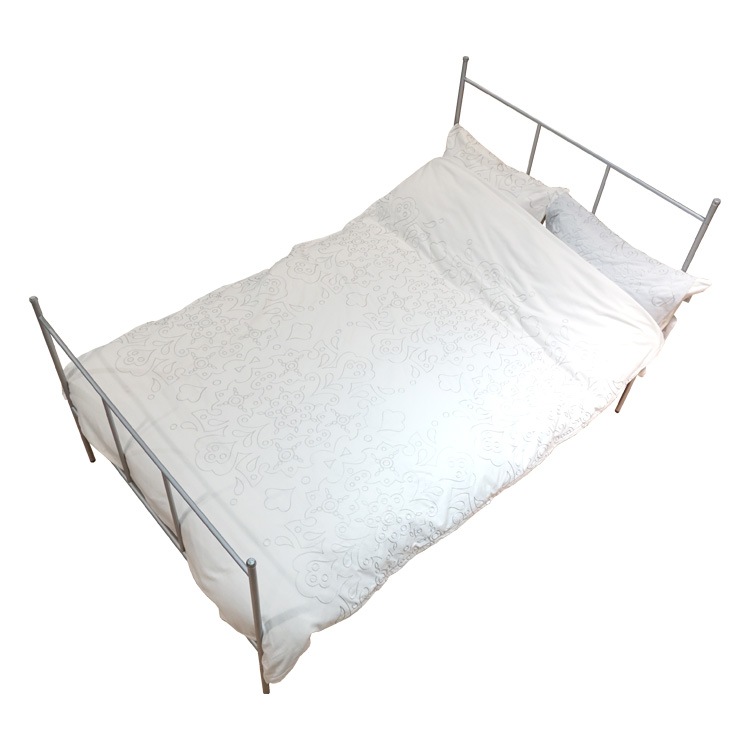 新品 Y's for living フランネル刺繍 コンフォーターカバー フランネル刺繍 コンフォーターケース｜Y's for living +fabric