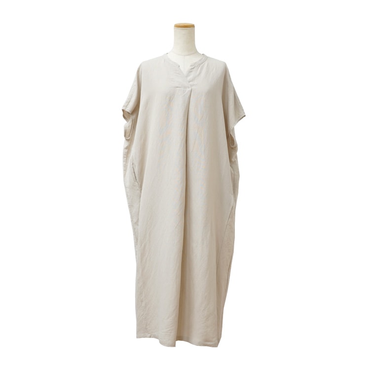 Y's for living ワンピース 2025SS SALE】R/Lクロスワッシャー スリットネックワンピース