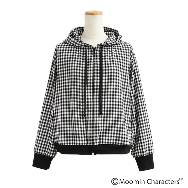 【MOOMIN×a part of me.】ギンガムワッシャー　パーカー【美品】 MOOMIN×a part of me.】T/Rギンガムワッシャー パーカー｜Y's for