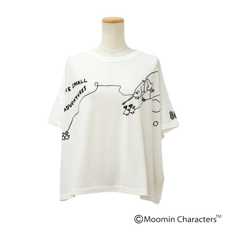 はなみん MOOMIN×a part of me.】ライトC/R天竺なげなわプリント 半袖