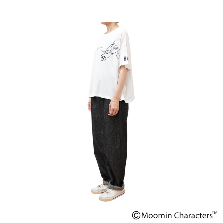 mi様 MOOMIN×a part of me.】ライトC/R天竺なげなわプリント 半袖