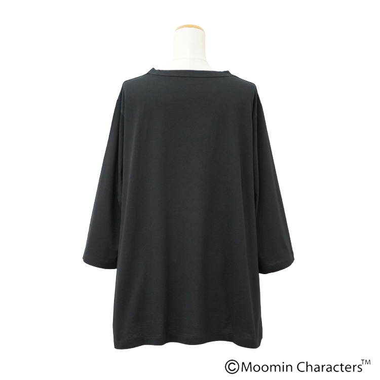 MOOMIN×a part of me.】ソフト天竺リトルミイプリント 七分袖ワイド