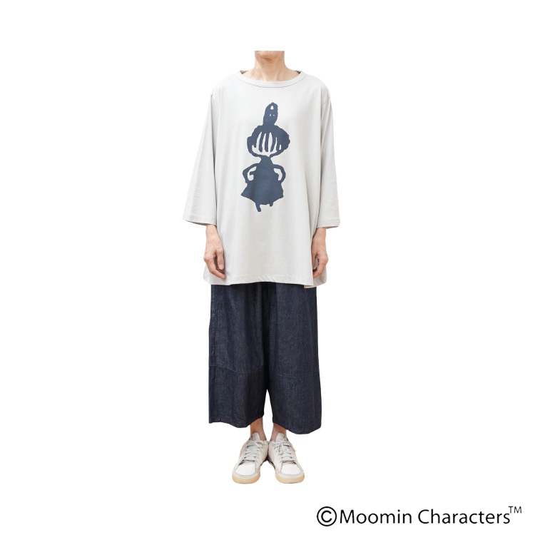 MOOMIN×a part of me.】ソフト天竺リトルミイプリント 七分袖ワイド
