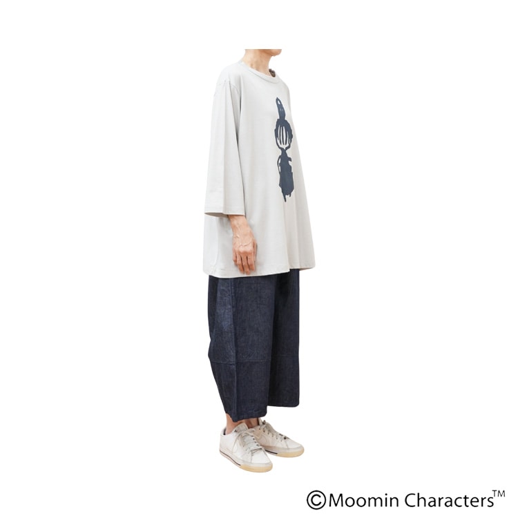 ワイズフォーリビングミイコラボ新品未使用チュニック MOOMIN×a part of me.】ソフト天竺リトルミイプリント 七分袖ワイド