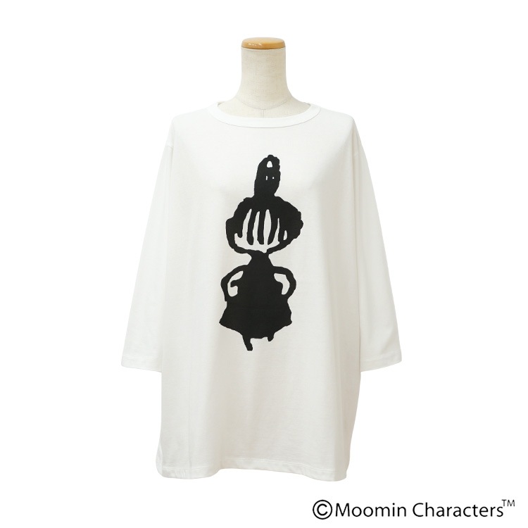 MOOMIN×a part of me.】ソフト天竺リトルミイプリント 七分袖ワイド