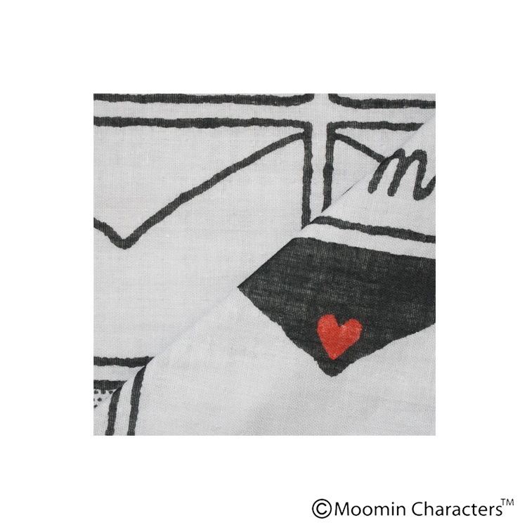 みんみん♡ページ MOOMIN×a part of me.】ガーゼレタープリント バンダナ｜Y's for