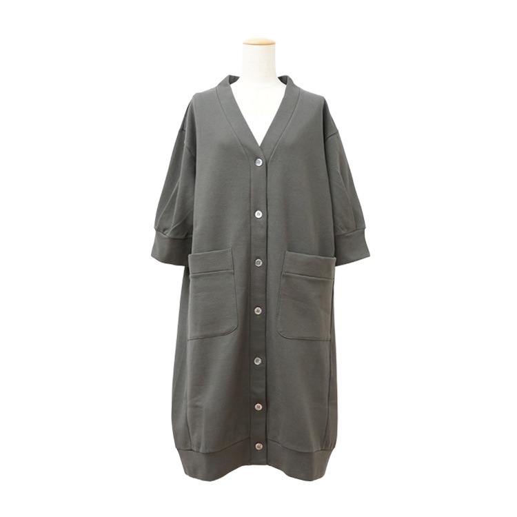 コットン裏起毛 七分袖ロングカーディガン｜Y's for living +fabric