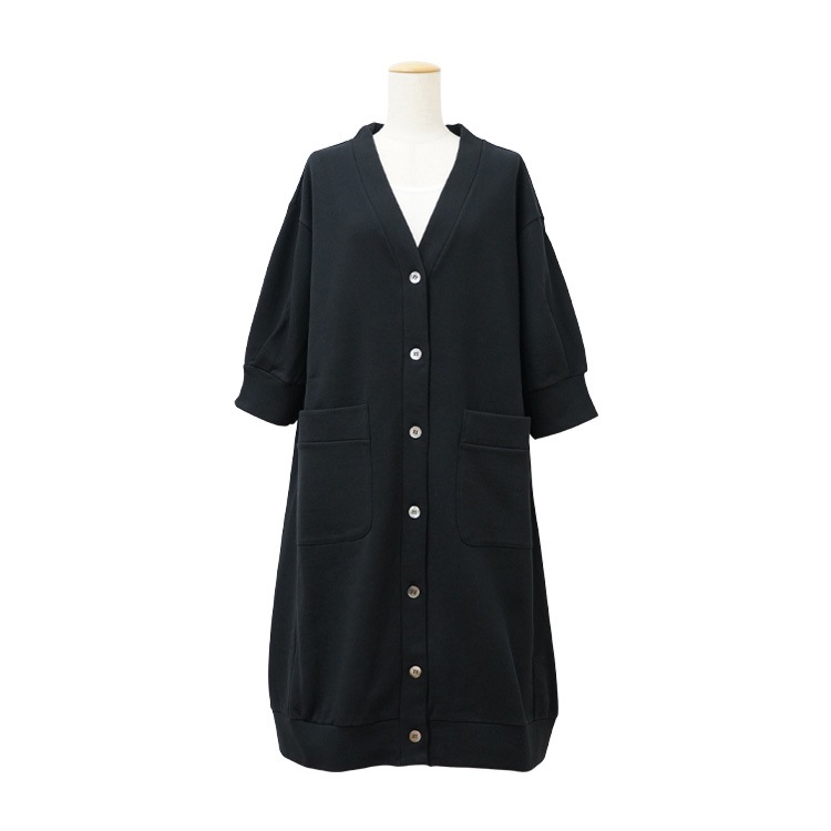 コットン裏起毛 七分袖ロングカーディガン｜Y's for living +fabric