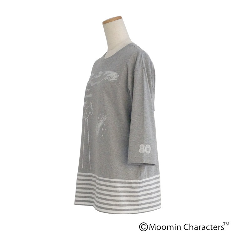 MOOMIN×a part of me.】ソフト天竺＋ボーダー 七分袖シャツ｜Y's for