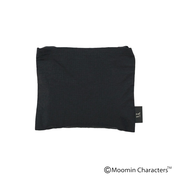 Y’s ワイズ スティンキー刺繍エコバッグ 黒 新品 未使用 MOOMIN×a part of me.｜Y's】タスランリップストップ スティンキー刺繍