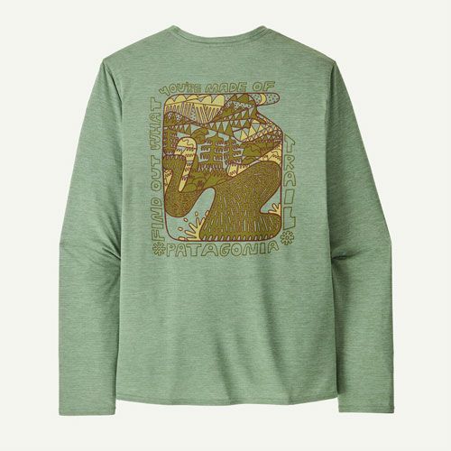 90s USA製 Patagonia ロングスリーブTシャツ　グリーン 90s USA製 Patagonia ロングスリーブTシャツ グリーン 90s USA製