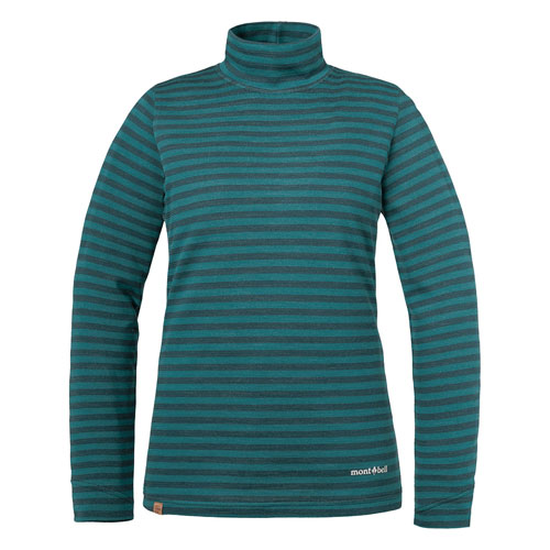 モンベル mont-bell メリノウールプラスボーダーハイネックシャツ Women's(レディース)　1114445