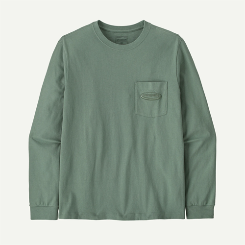 メンズ・ロングスリーブ・ミッドウェイト・'95 オーバル・ロゴ・ポケット・Tシャツ Patagoniaパタゴニア 37898