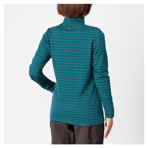 モンベル mont-bell メリノウールプラスボーダーハイネックシャツ Women's(レディース) 1114445