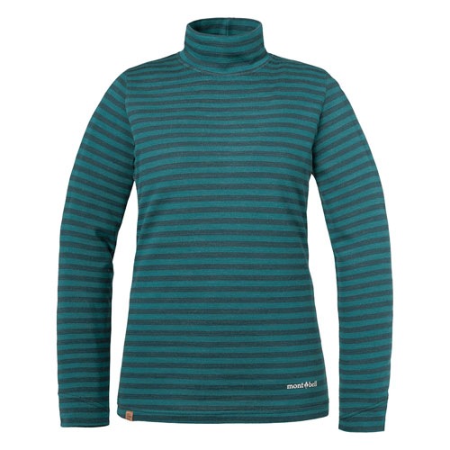 モンベル mont-bell メリノウールプラスボーダーハイネックシャツ Women's(レディース) 1114445