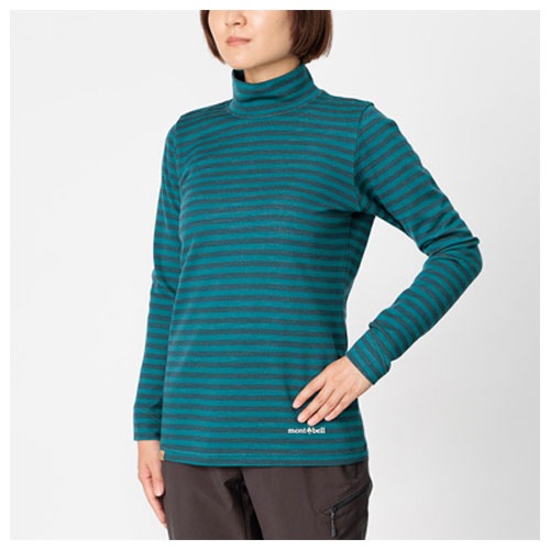 モンベル mont-bell メリノウールプラスボーダーハイネックシャツ Women's(レディース) 1114445