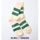 ECRU/GREEN x M(25-27cm)
