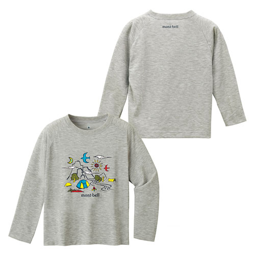 モンベル mont-bell （キッズ）WIC.ロングスリーブT Kid's キャンプ 100-120　1114260