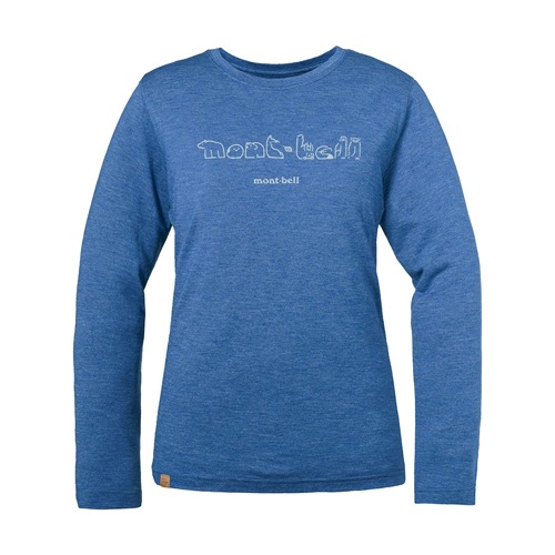 モンベル mont-bell　メリノウールプラス ライト ロングスリーブT Women's 北の動物ロゴ　1114618