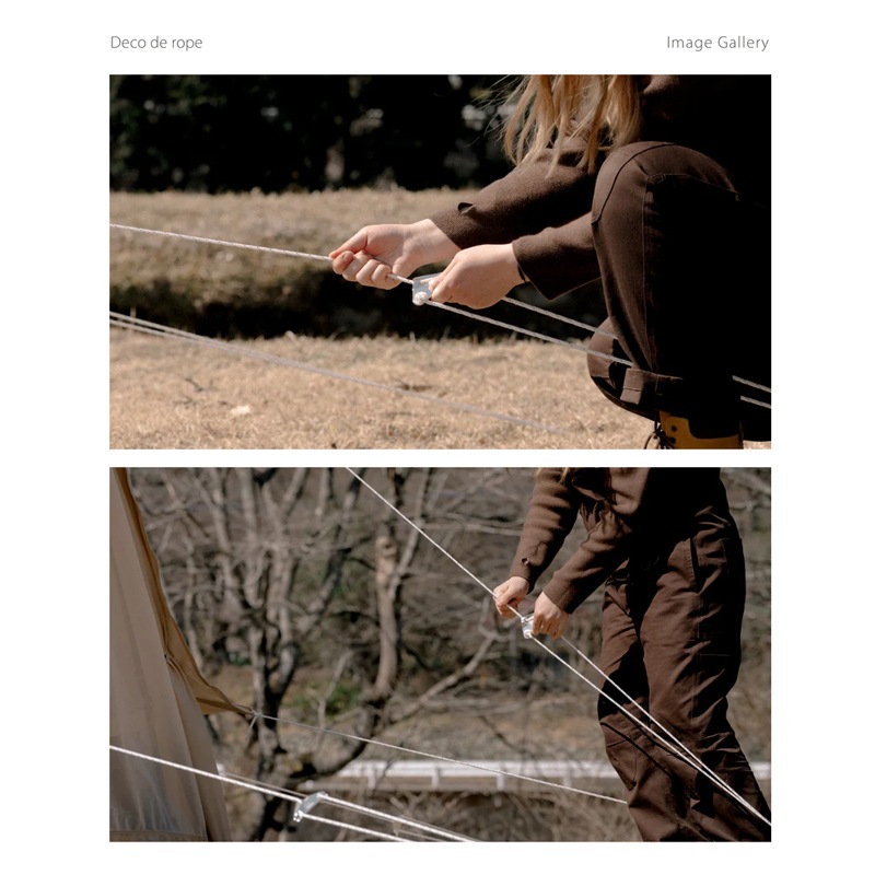 スモアS'more【 Deco de rope ホワイト 】 デコデロープ ガイロープ セット(6本入り)　SMORROPEAWHT6MM