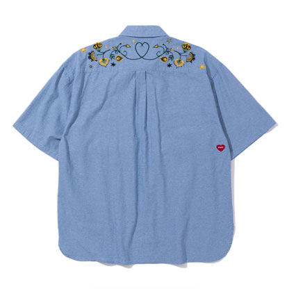ポーラー POLeR EMB POCKET CHAMBRAY S/S SHIRTS　261MCV0014