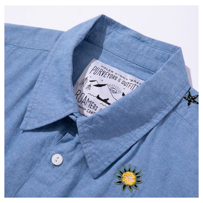 ポーラー POLeR EMB POCKET CHAMBRAY S/S SHIRTS　261MCV0014