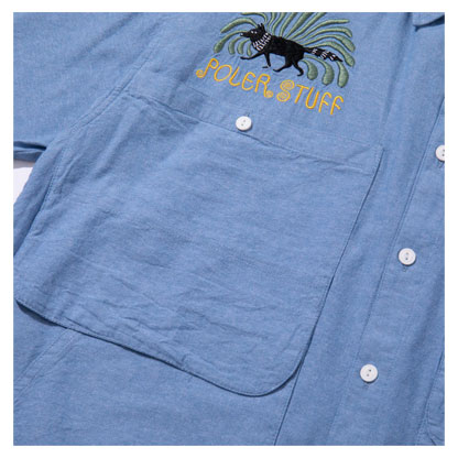 ポーラー POLeR EMB POCKET CHAMBRAY S/S SHIRTS　261MCV0014