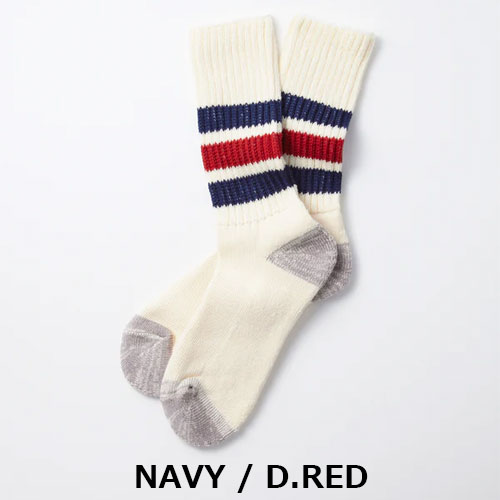 ロトト ROTOTO COARSE RIBBED OLDSCHOOL CREW SOCKS　R1255