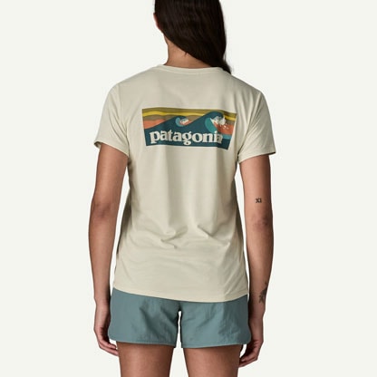 パタゴニア Patagonia ウィメンズ・キャプリーン・クール・デイリー・シャツ（ボードショーツ・ロゴ）45489