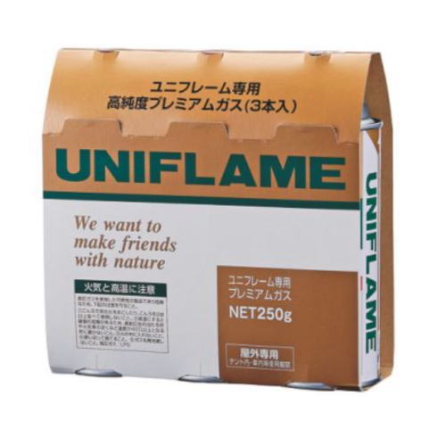 ユニフレーム UNIFLAME プレミアムガス（３本） 650042