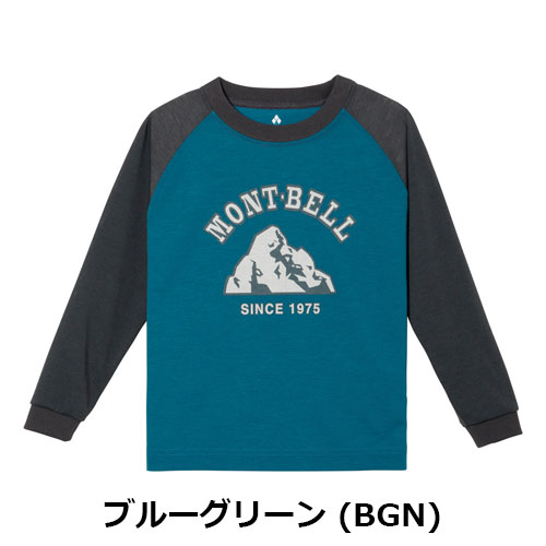 WIC.ラグラン ロングスリーブT Kid's SINCE 1975 100-130(キッズ)モンベル mont-bell 1114913