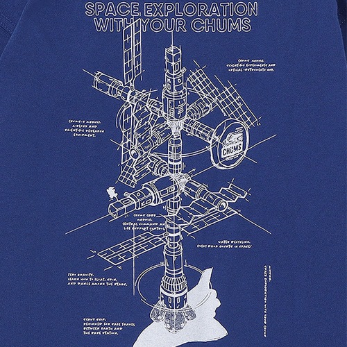 CHUMS チャムス　キッズスペースドックロングスリーブTシャツ　CH21-1430