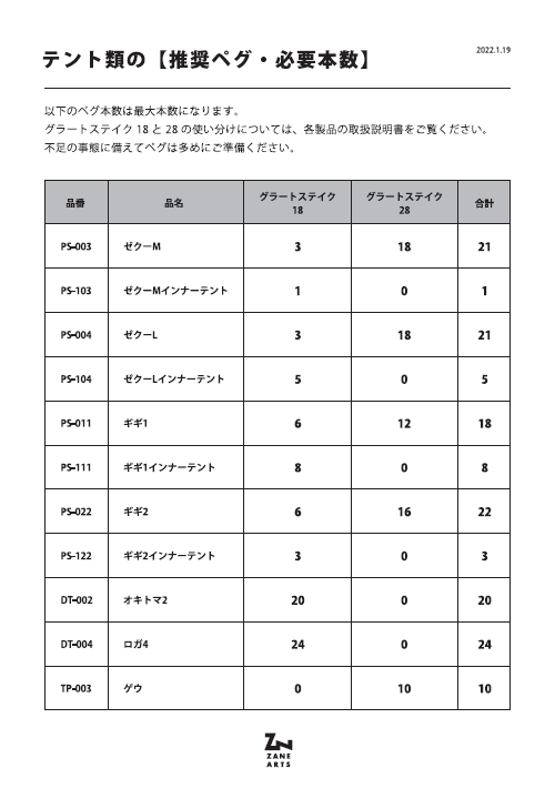 ゼインアーツ ZANEARTS グラートステイク18 TO-518 | ギア,テント