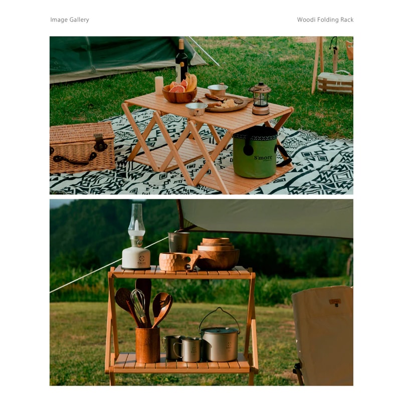 スモアS'more【Woodi Folding Rack / 2way 】ウッディフォールディング