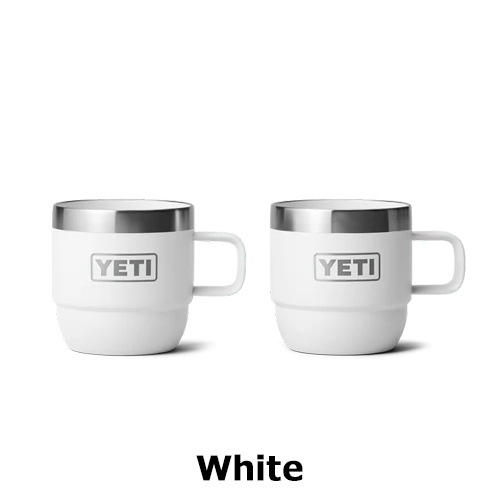 【未使用】YETI ホワイト マグカップ 2個セット YETI ランブラー 6オンススタッカブルマグ2PK・マグ・エスプレッソマグ
