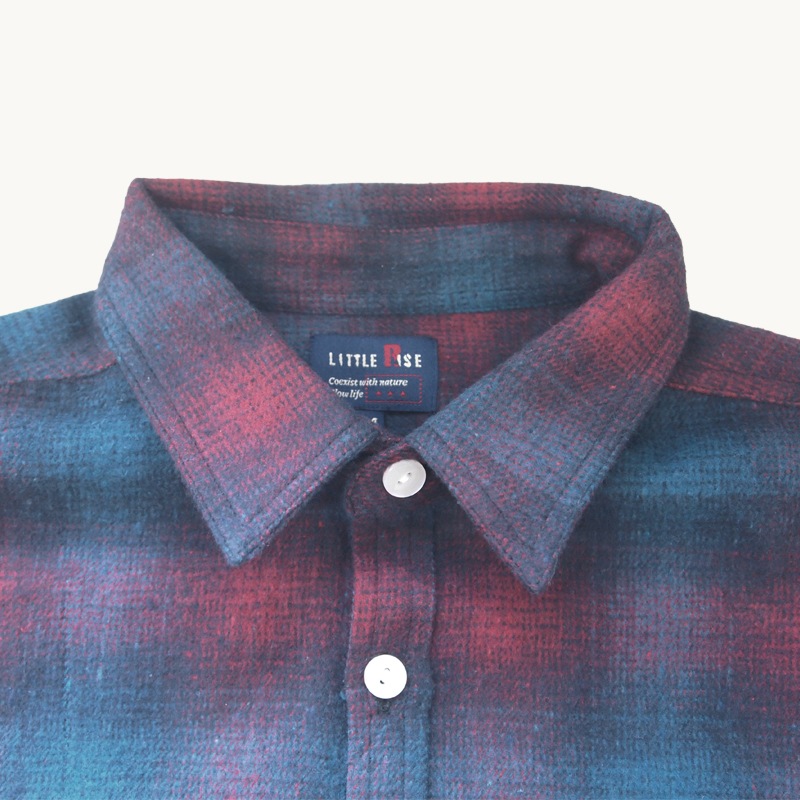 リトルライズ LITTLE RISE コットンチェックシャツ　LR-0031
