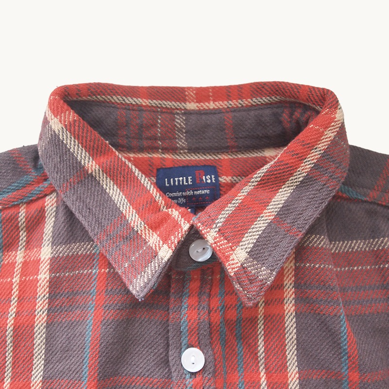 リトルライズ LITTLE RISE コットンチェックシャツ　LR-0031