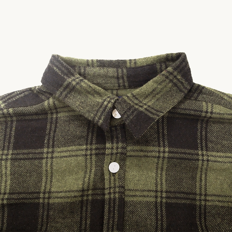 リトルライズ LITTLE RISE コットンチェックシャツ　LR-0031