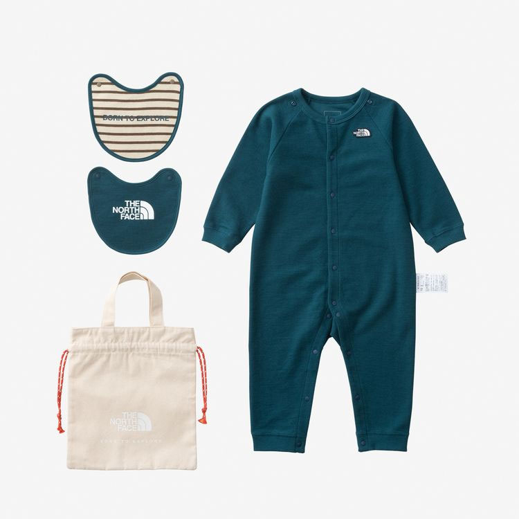 ザ・ノース・フェイス THE NORTH FACE ベビーロングスリーブロンパース&2Pビブ(ベビー) NTB82402