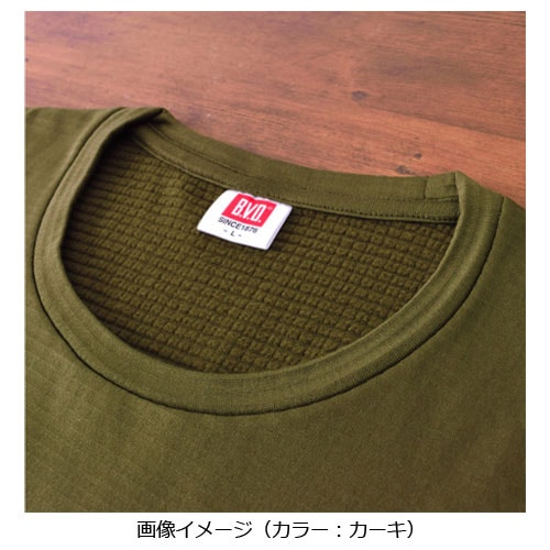 ビーブイディー B.V.D 瞬暖GRID-TEC+クルーネック サムホール GR092EC