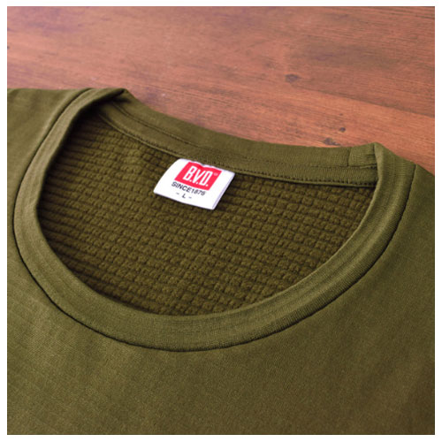 ビーブイディー B.V.D　瞬暖GRID-TEC+クルーネック　GR097EC