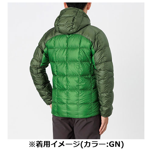 モンベル　スペリオダウンパーカ　グリーン　緑　バイカラー　EX800 収納袋あり 美品 mont-bell モンベル スペリオダウンパーカ ダウンジャケット 緑
