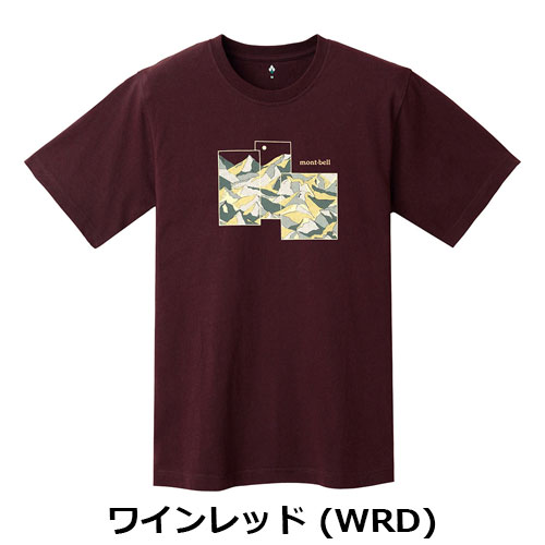 モンベル mont-bell ペアスキンコットン T マウンテンコラージュ