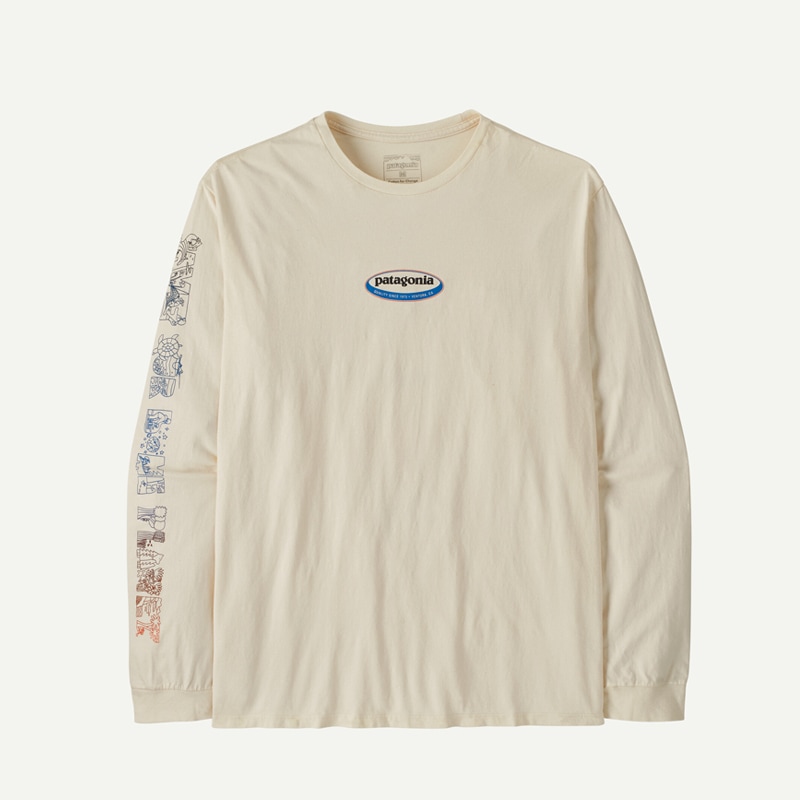 パタゴニア Patagonia メンズ・ロングスリーブ・ロング・ウェイ・ラウンド・オーガニック・Tシャツ 37821
