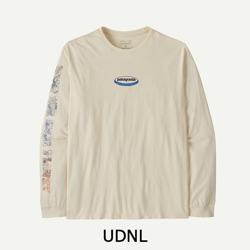 パタゴニア Patagonia メンズ・ロングスリーブ・ロング・ウェイ・ラウンド・オーガニック・Tシャツ 37821